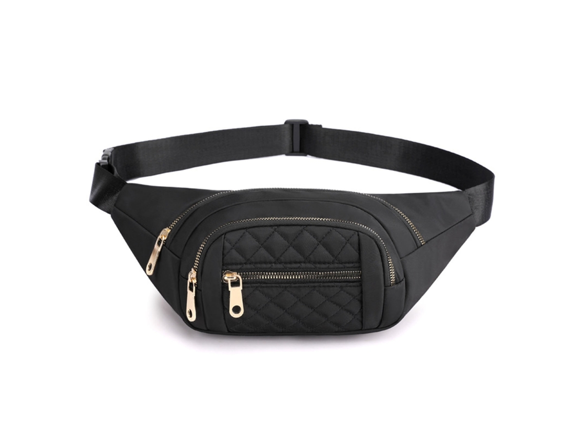Bolsa de Cintura AQUAFORGE impermeável, zíper, portátil, viagem preta