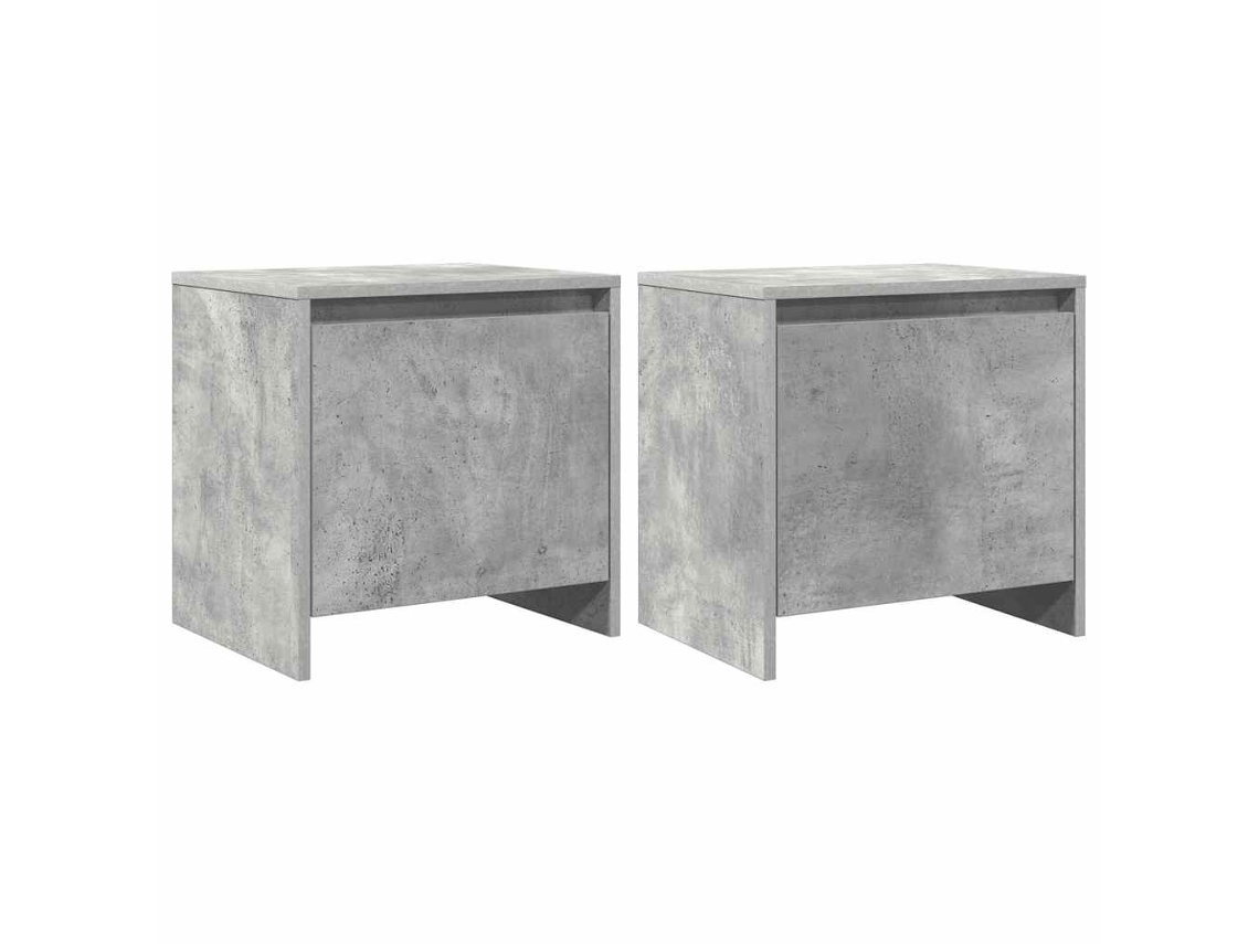 Bedside Cabinet, Bedside Cabinets Vidaxl Cinzeto Madeira Processada (n/a)