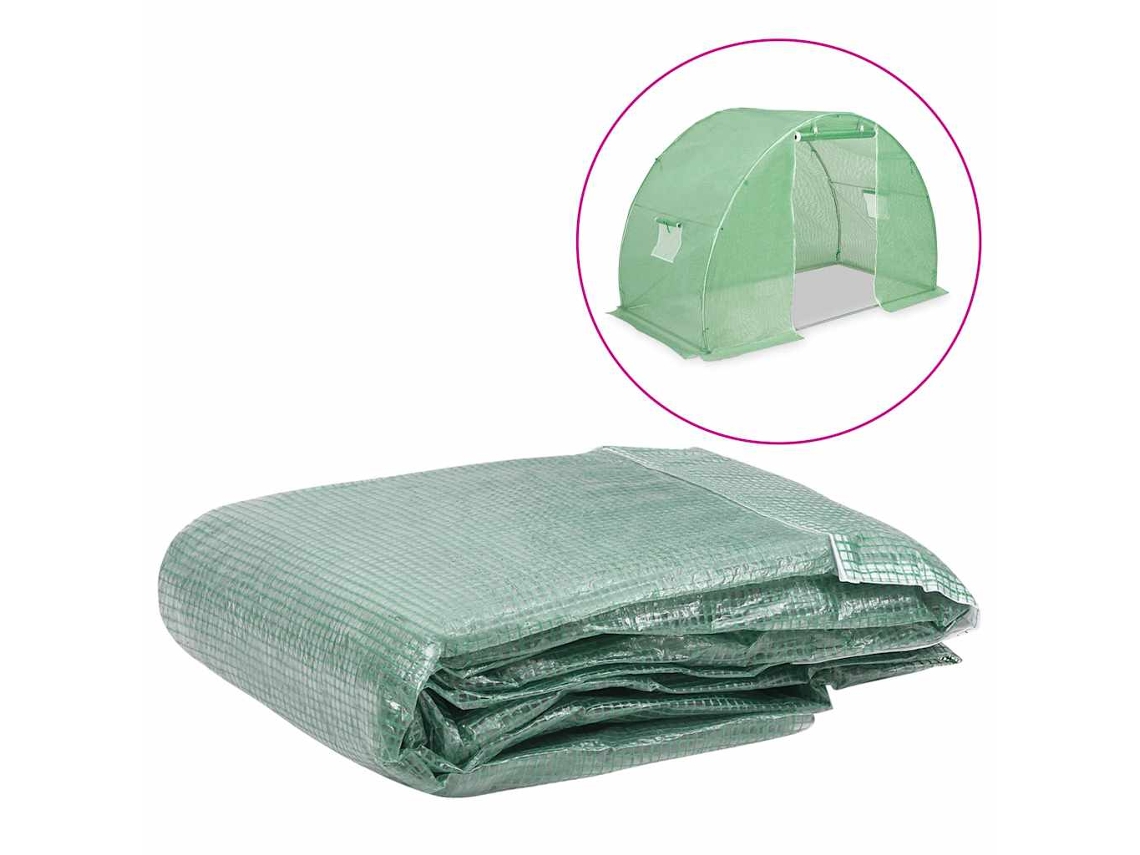 Vidaxl Cobertura De Substituição P/ Estufas 4,5 M² 300x150x200cm Verde