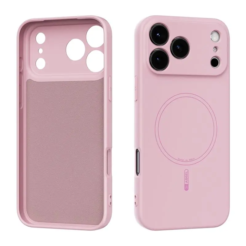 (rosa, Iphone 13 Pro Max) Capa Magnética De Silicone Líquido Macio Para Iphone, Resistente A Quedas E Compatível Com Carregamento Sem Fio.