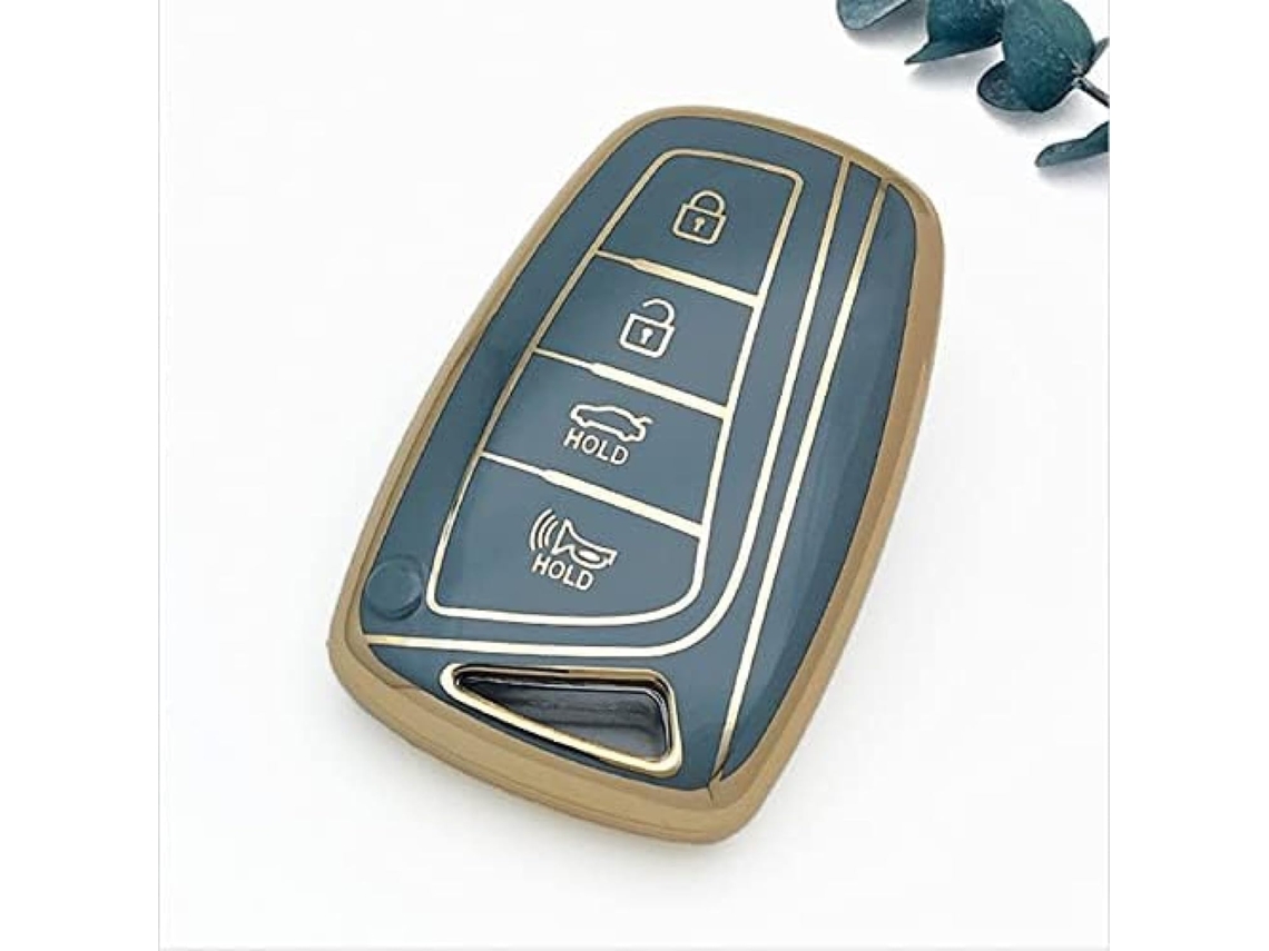 Capa Protetora De Tpu Para Chave Carro Hyundai Santa Fe Sport Ix45 Genesis G80 Azera Acessórios Chaveiro