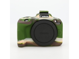 Capa Silicone HEXINYIGJLY para Canon R50leve Antirriscos, Acesso Total Tripé Camuflado