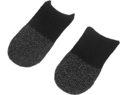 10 Pares De Dedeiras Fibra Prateada Para Jogos, Pretas, Antiderrapantes