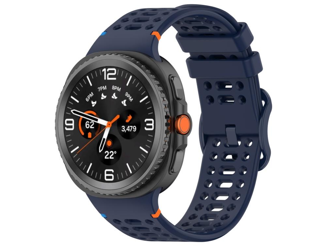 Bracelete para Samsung Galaxy Watch 8 / 8 Classic Silicone com Fivela de Escada Azul Meia noite XIAOMOYU