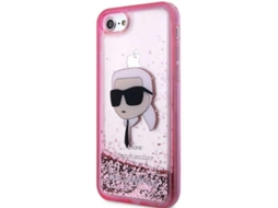 Capa para iPhone 7 KARL LAGERFELD Pele Sintética Rígida Rosa