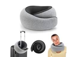 TRAVESSEIRO AQUAFORGE de viagem, espuma viscoelástica, suporte 360°, formato U