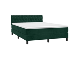 Box Spring Bed, Box Spring Beds Vidaxl Verde Veludo (140 X 190 Cm)