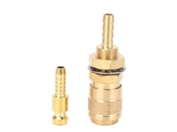 Adaptador De Gás Refrigerado Por Água Com Conector Rápido De Latão Para Soplete De Soldadura Pta Db Mig Tig 6mm/0.24in