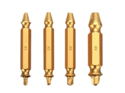 Kit De 4 Extratores De Parafusos De Cabeça Dual Para Remover Parafusos Quebrados Ou Danificados Com Brocas De Furadeira