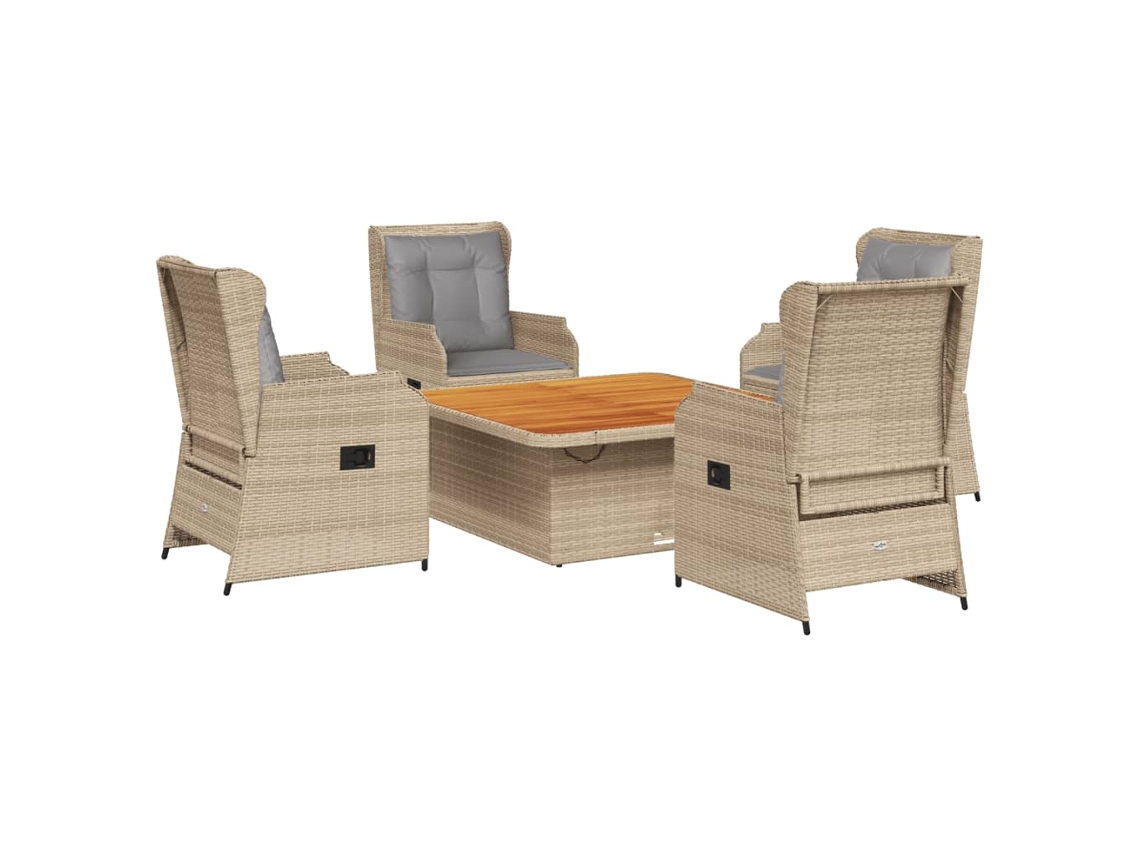 Garden Lounge Set, Garden Lounge Sets Vidaxl Bege Rattan / Vime (n/a)