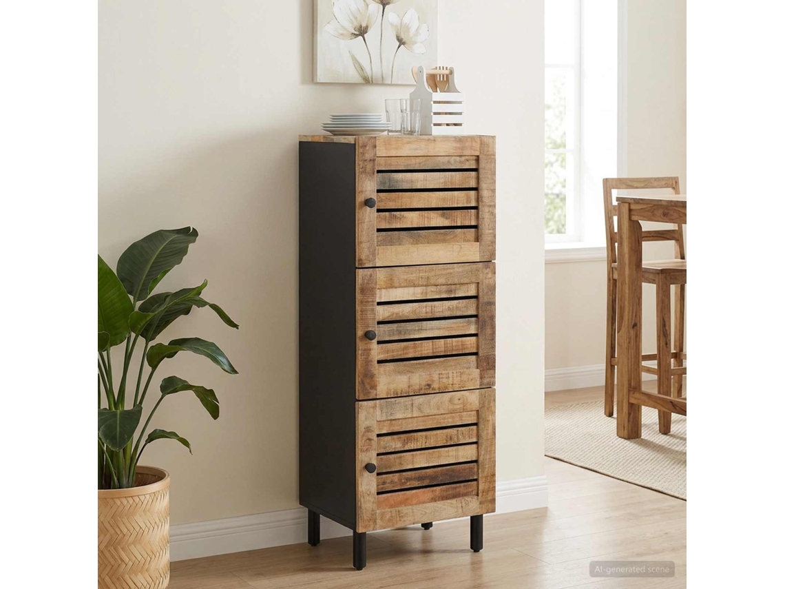 Vidaxl Gabinetes De Armazenamento Natural 40 X 33 X 110 Cm