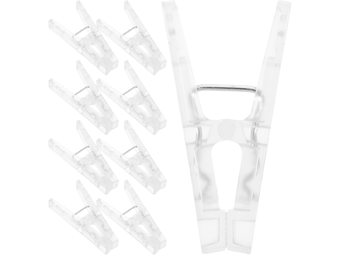 Beaupretty Conjunto De 10-presilhas Plástico Resistentes Ao Vento Para Secar Roupa, Ideais Para Varandas E Quartos Em