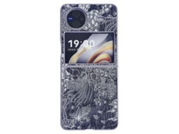 Capa De Celular Estilo Bordado Com Cobertura Total Para Vivo X Flip