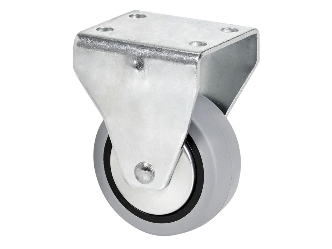 Roda Fixa 17Zr60Cp-Pgia Poliamix-Cinza Borracha Eixo Liso ALEX