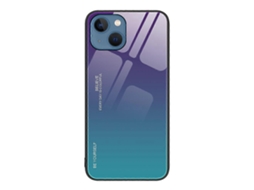 Capa De Vidro Gradiente Para Iphone 14 Plus (amarelo E Rosa)