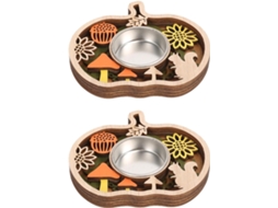 Suportes De Madeira Para Decoração Sazonal De Halloween, Ideais Para Velas Pequenas.
