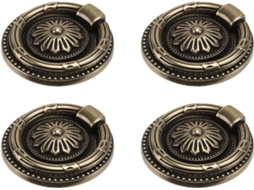 Conjunto De 4 Puxadores Gaveta Em Liga Zinco Ifundom Para Estilo Vintage Antigo, Práticos E Fáceis De Instalar Para