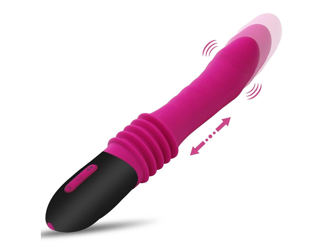 Vibrador De Massagem Telescpica Multifrequncia Para Mulheres (rosa Vermelha)