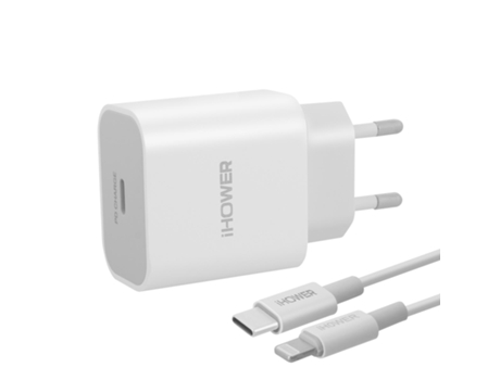 Carregador Principal Ihower com Conexão Lightning Da Serie H826 Branco