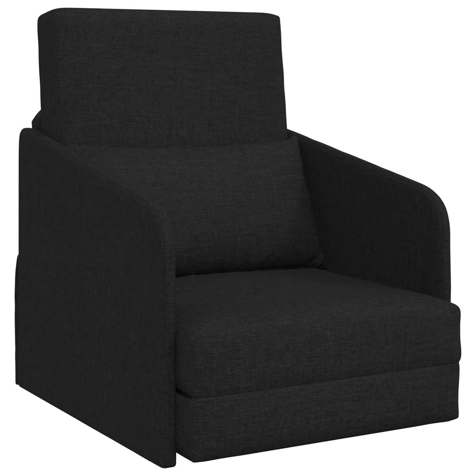 Conjunto 1 Sofá-cama Vidaxl Preto Tecido (65 X 80 X 83 Cm)