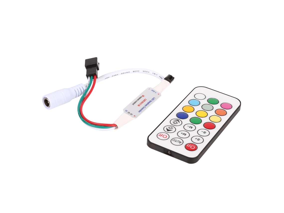 Primerox controle remoto IR sem fio, 21 teclas, para fitas LED WS2811, WS2812b, DC 5-24v