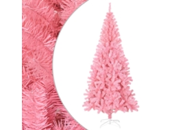 Vidaxl Árvore De Natal Artificial Com Suporte 210 Cm Pvc Rosa