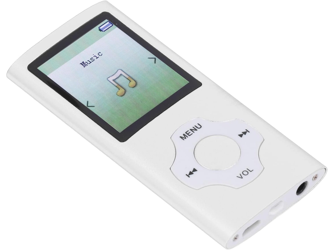 Leitor de MP3/MP4 de 16 GB com tela de 16 GB, portátil, ultrafino, para música, estudos, exercícios físicos e viagens, cor prata.