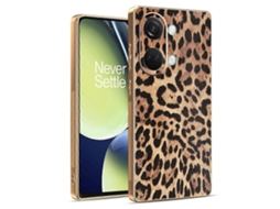 Capa Tkdaddy Para Oneplus Nord 3 5g / Ace 2v Com Estampa De Leopardo, Couro Sintético Revestido, Pc Tpu Galvanizado