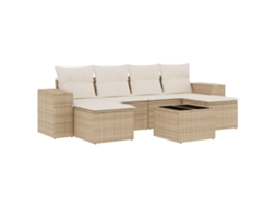 Garden Sofa Set, Garden Sofa Sets Vidaxl Bege Rattan / Vime (n/a)