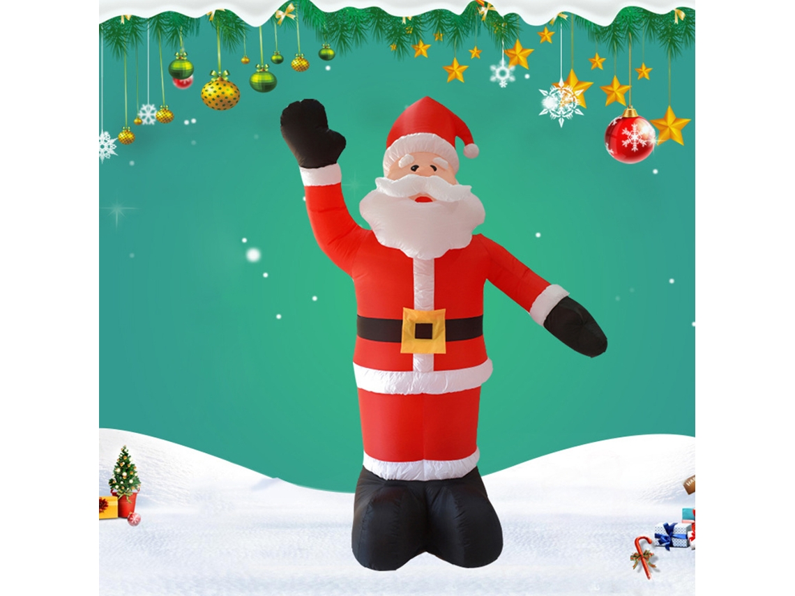 Laxiscreed Bola Inflável De Natal Com Pai Natal E Presente, Ideal Para Interior E Exterior