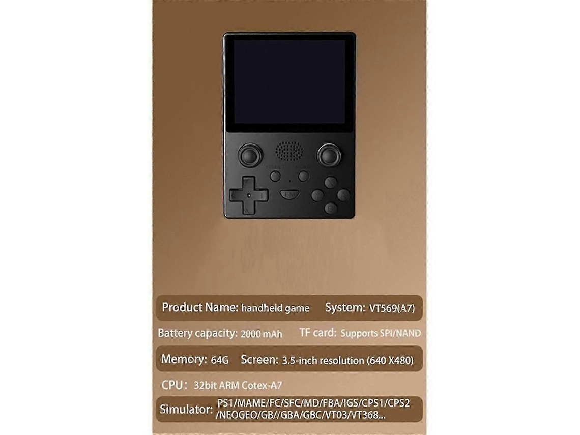 Console de Jogos Arcade Portátil X5 para Simulador Ps1, 15000 + Bateria 2000mah, Tela Ips 3,5 Polegadas, Preto. GOKOCO