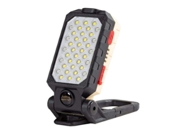 Luz De Trabalho Recarregável L Lanterna Magnética/luz Com Suporte Embutido Holofote Segurança 3 Modos Preto Bisbus*