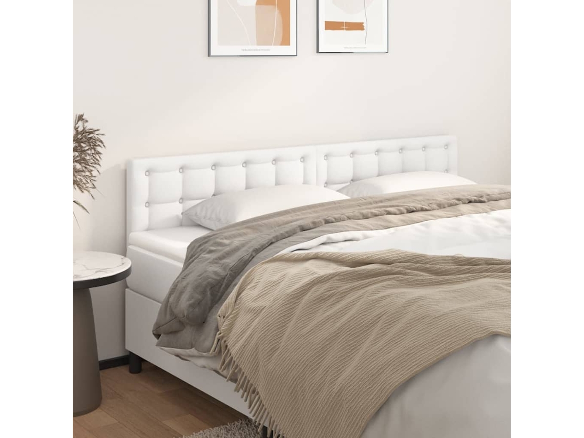 Vidaxl Cabeceiras Branco 160x5x78/88 Cm Couro Artificial