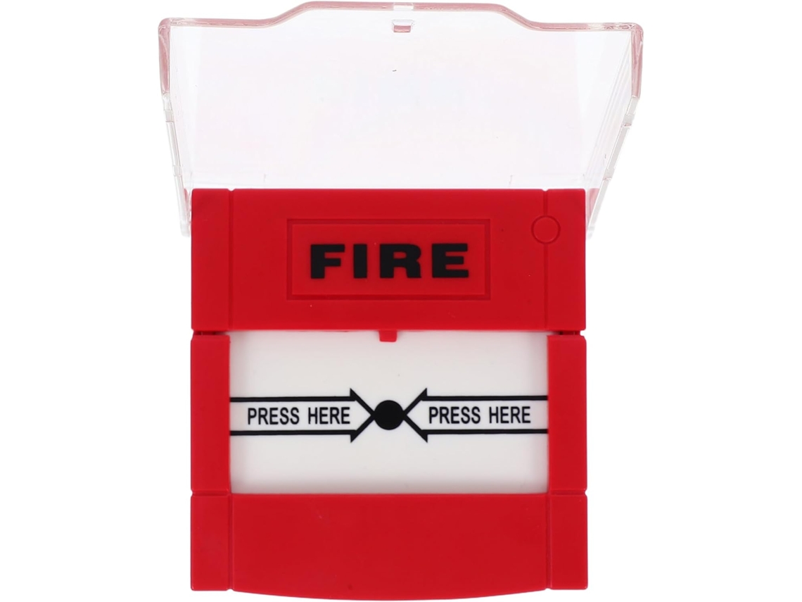 Botão De Alarme De Incêndio Manual Rearmável Unipolar Vermelho, Interruptor De Resposta A Emergências