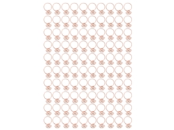 100 Grampos De Papel Clip Estilo Anel Bonito Anti-deslizante Forte Metal Eletroplatado Para Escritório Escola Ouro Rosa