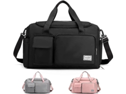 Mala de Viagem Esportiva Grande AQUAFORGE com Compartimento Impermeável para Avião e Bolsa Ginástica Feminina