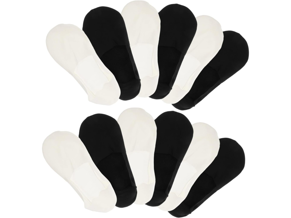 Pacote Com 6 Pares De Meias Masculinas Invisíveis, De Cano Baixo, Respiráveis E Antiderrapantes.