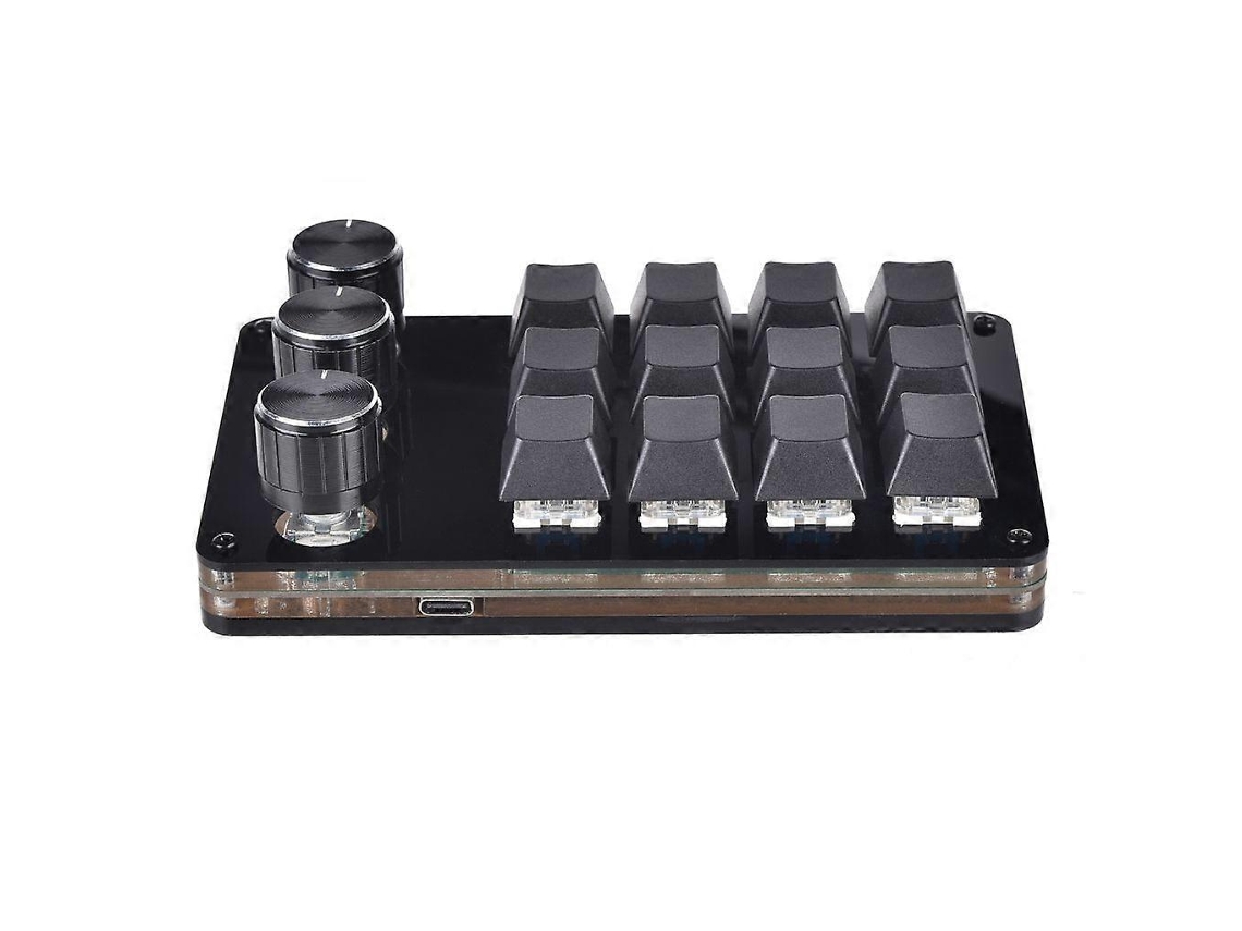 Teclado Mecânico De Programação Macro, 12 Teclas, 3 Botões, Mini Teclado Para Jogos, Hot Swap, Teclado Faça Você Mesmo Everley891