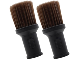 Conjunto De 2 Escovas Cabelo Macias Para Pescoço E Corte Com Cerdas Nylon Cabo Resistente Em Abs, Para Uso Pessoal E Em