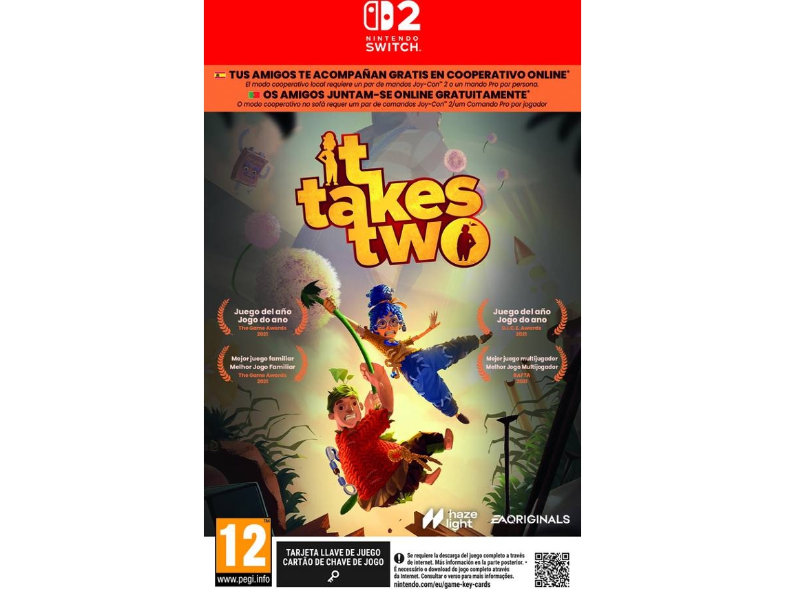 Pré-venda Jogo Nintendo Switch 2 It Takes Two (Game Key Card)