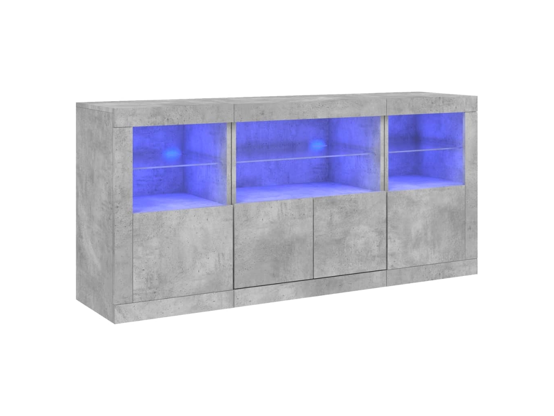 Sideboard, Sideboards Vidaxl Cinzeto Madeira Processada (n/a)