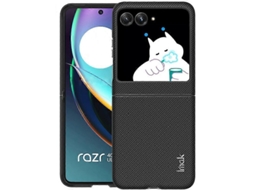 Capa Para Celular Motorola Razr 40 Em Fibra De Carbono Pu + Pc Da Série Ruiyi Da Imak
