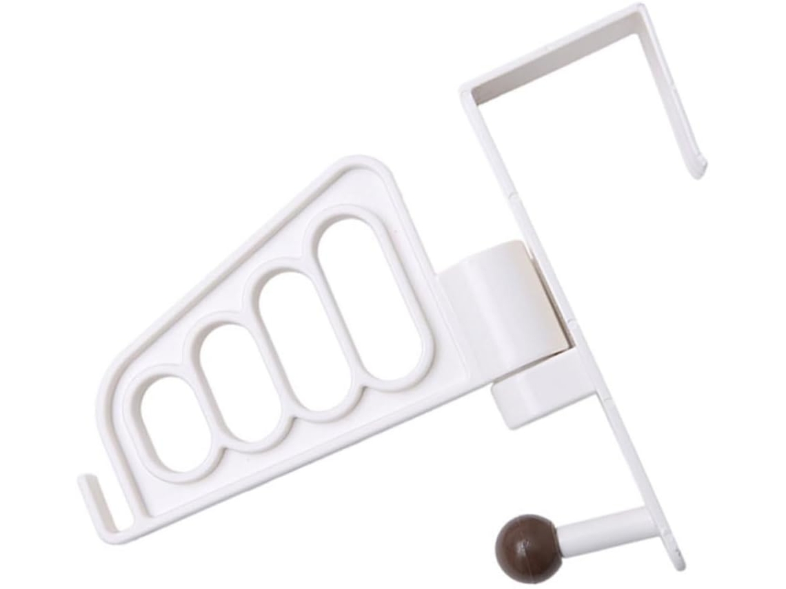 Cabide De Porta Antiderrapante Em Abs Branco Que Protege As Roupas Con