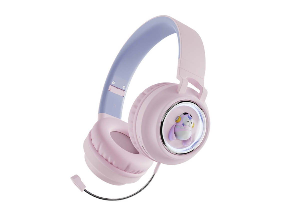 Auscultadores Bluetooth TRUMSEN  Q1 Over Ear Microfone Rosa