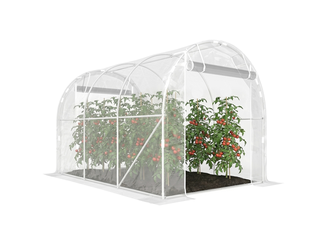 Estufa túnel 6x3x2 m, portas, janelas, DECORALAR TECH