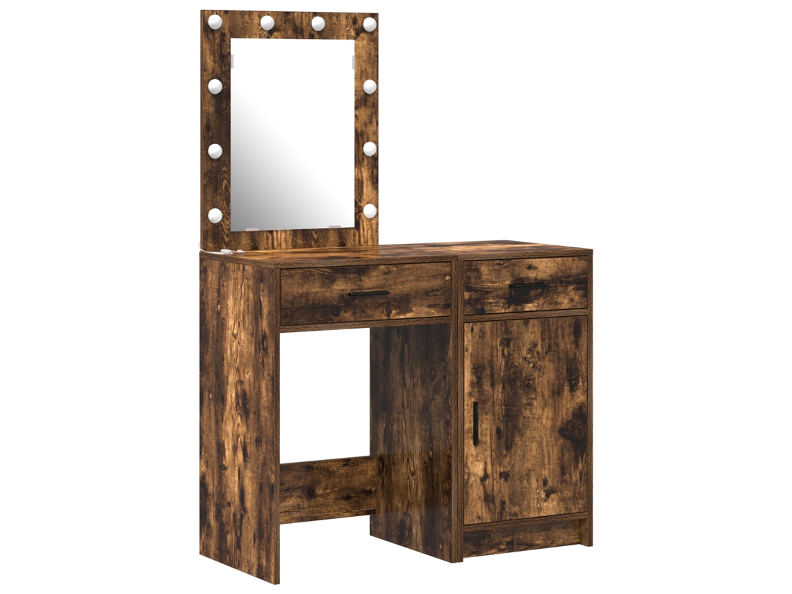 Conjunto 2 Mesa De Vestir Vidaxl Castanho Derivados De Madeira (50 X 41 X 135 Cm)