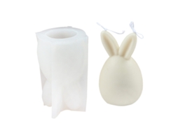 Laxiscreed Mold De Silicone Para Velas Redonda Com Orelhas De Ovo E Coelho, Ideal Para Páscoa