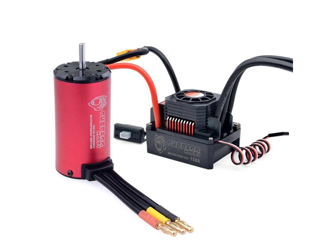 Conjunto Surpass Hobby Kk 4076 2000kv com Motor Brushless 150a e Esc Brushless Xt60 para Peças de Modelismo de Automóveis Rc 1/8 MDUG