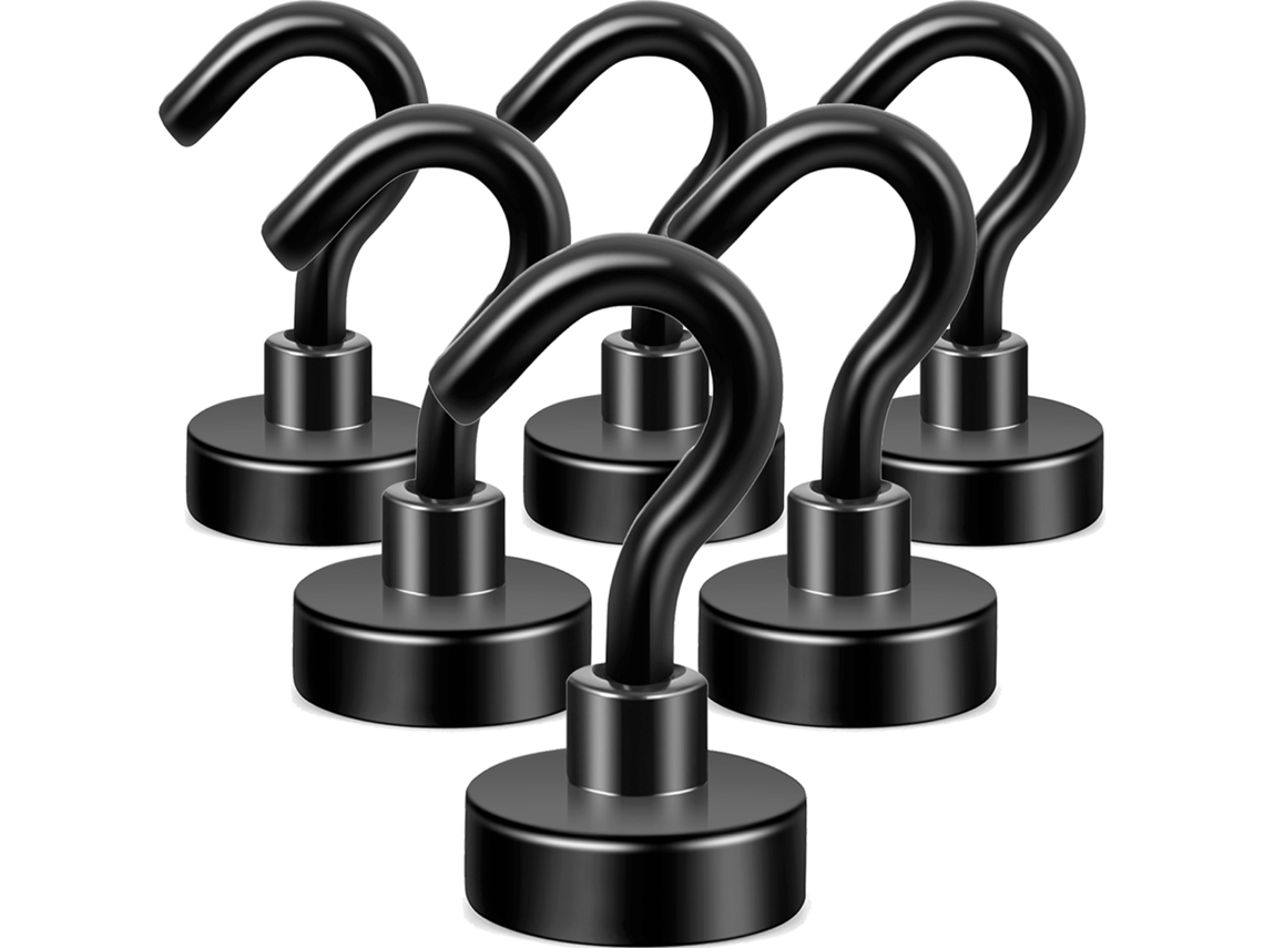 Ganchos Magnéticos Preto Suporta Até 24 Kg Dureforward