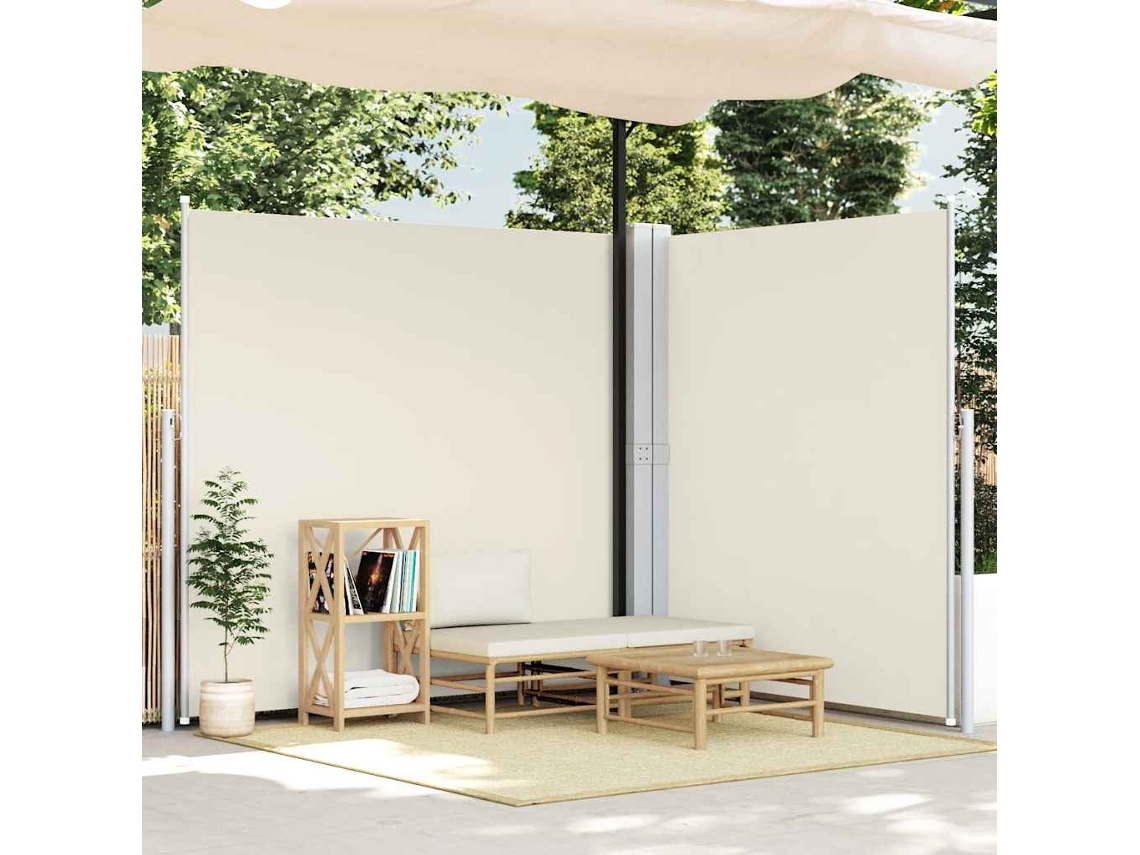 Vidaxl Toldo Lateral Retrátil 200x600 Cm Cor Creme